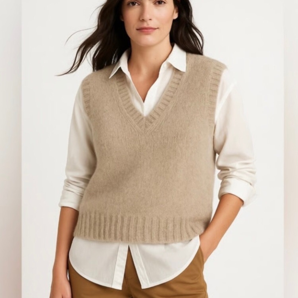 Banana Republic alpaca Tan Sweater Vest